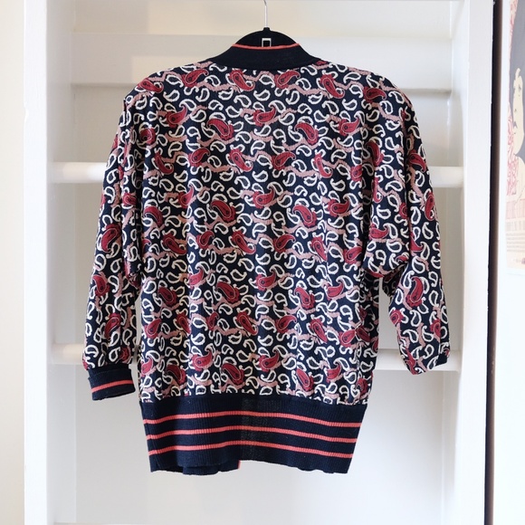 Vintage Black Red Open Cardigan Kimono - Picture 8 of 8